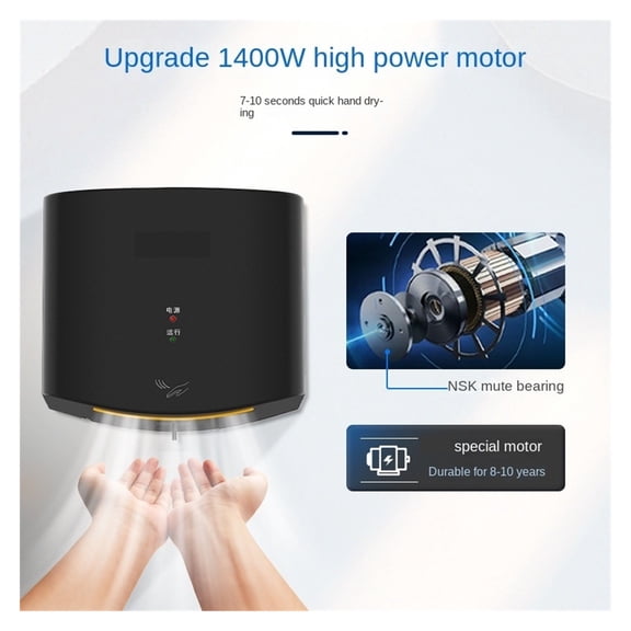 High Speed Hand Dryer Bathroom Hand Dryer Restaurant Hotel All Mounted Hand Dryer ,Easy to Installation