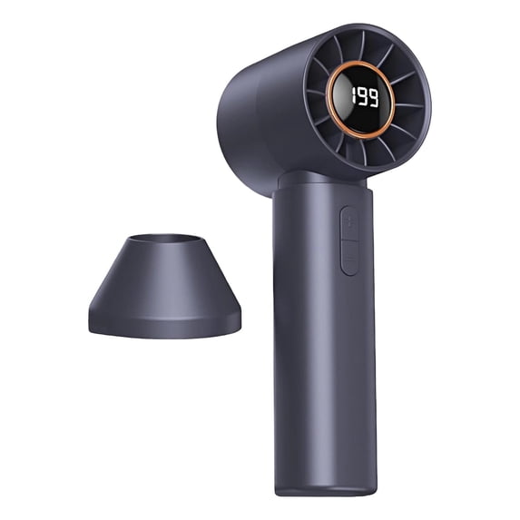 High Speed Handheld Turbo Fan, USB Rechargeable Portable Mini Fan With 199 Wind Speed LED Display Cooling Device, For Travel Outdoor Office Gym Summer Heat Relief Users