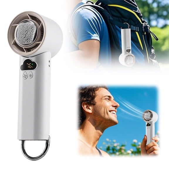 High Speed Handheld USB Fan with Semiconductor Technology and Digital Display for Outdoor Indoor Personal Comfort