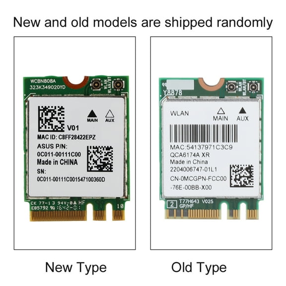 High,Speed NGFF/M.2 WiFi Card, <span Style="background:red"></span> 4.1, 802.11AC, Dual Band 2.4/5GHz, Reliable Connection