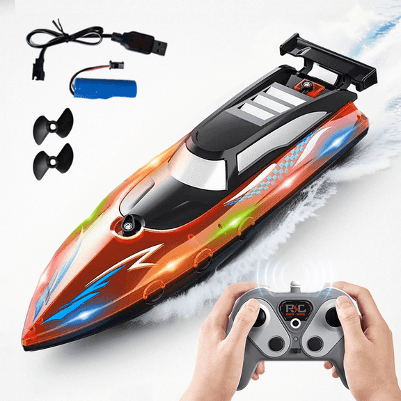 RC Boat with Motor, Funtogether Toys, A3503 Brushless RC Boat, High-Speed 10km/h, 20min Battery