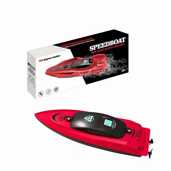 High-Speed RC Boat, Dual Motor Waterproof Toy Speedboat for Pools & Lakes