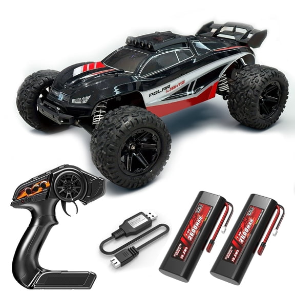 High Speed RC Car, 1:8 Large Scale 45+KM/H Remote Control All Terrain Off-Road Monster Truck, Electric Hobby Vehicle with 2 Batteries for Adults Boys