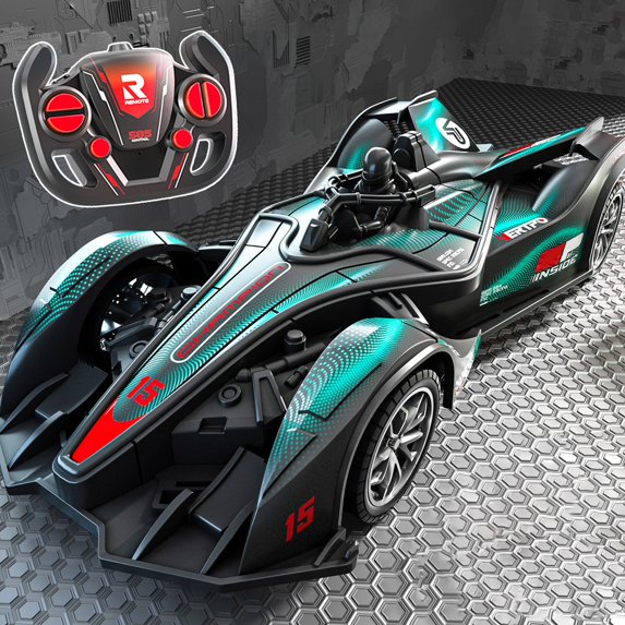 High-Speed RC Drift Car, 2.4G Remote Control Racing Toy, Rechargeable Stunt Vehicle with LED Lights, Outdoor Boys Girls Gift, Blue Durable Plastic Car