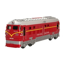 High Speed Railway Train Model Steam Engine Inertia Powered Toy Spray Function Light Rail Vehicle For Kids Red Plastic Red