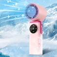 thumbnail image 1 of High-Speed Refrigeration Handheld Mini Fan, Powerful Battery Operated Handheld Fan, USB Rechargeable Portable Fan for Home Office, Personal Desk Fan, Adjustable Speed for Travel & Outdoor Activities, 1 of 5