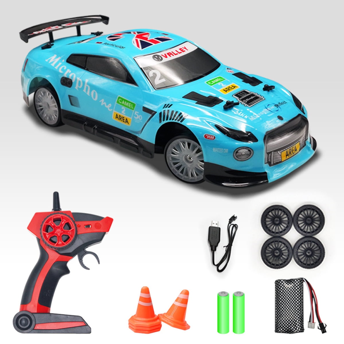 HighSpeed RemoteControlled Drift Car with LED Lights Experience Thrilling Drifting Action