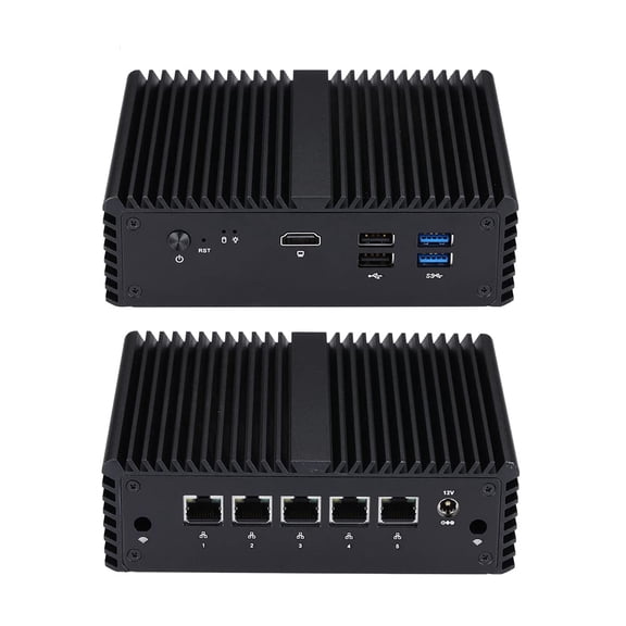 High-Speed Router Q730G5 Intel Celeron J4105,Up to 2.5Ghz 10W AES-Ni (8Gb Ddr3 Ram 128Gb Ssd) 5 Intel I225-V 2.5G LAN,Used As A Router/Firewall/Proxy 24/7