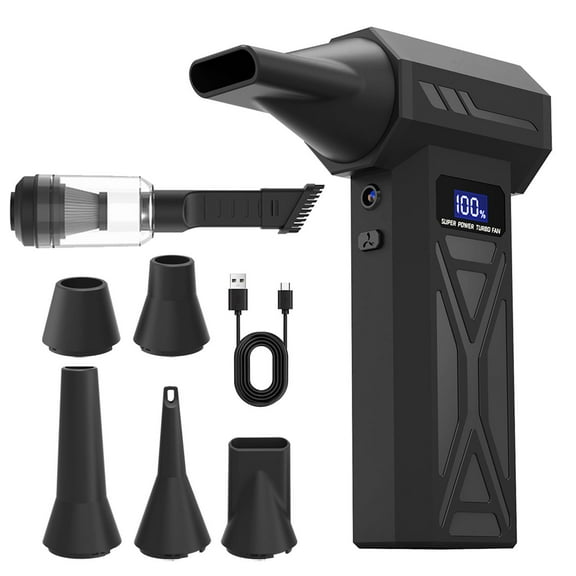 High Speed Snow Blower Under $5! Yannianjz High Speed Snow Blower, 110000 RPM Portable Blower, Multi Nozzle Air Blower for Car Cleaning, Electric Dust Blower, Handheld Turbo Blower