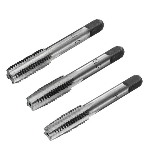 High Speed Steel 10mm x 1.5mm Taper and Plug Metric Tap 3 Pcs