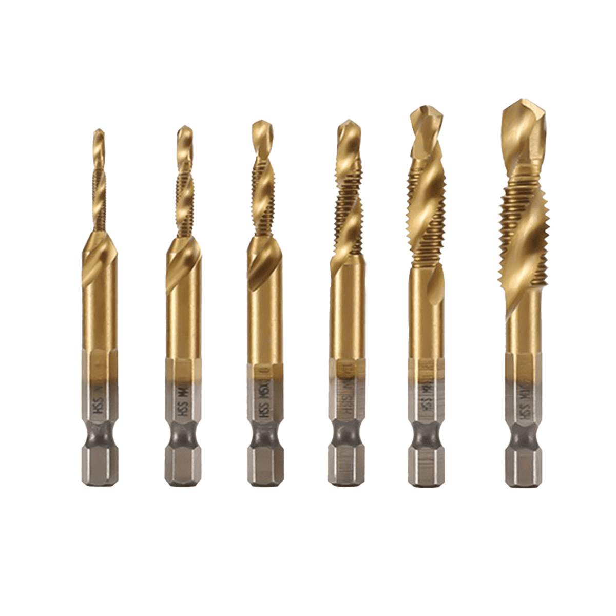 HighSpeed Steel Drilling Tapping Chamfering Integrated Drill Bit Set