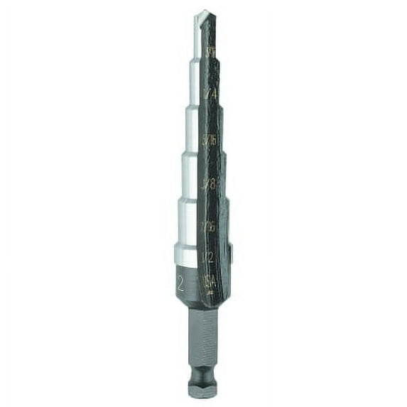 High Speed Steel Fractional Self-Starting, 3/16 In To 1/2 In, 6 Steps | Bundle of 2 Each