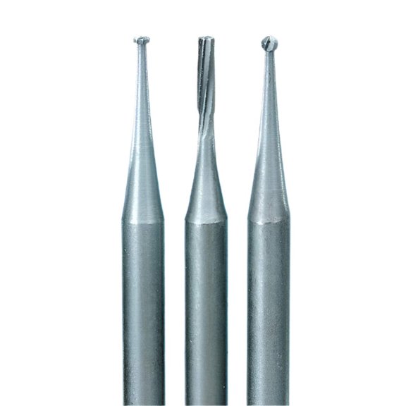 High Speed Steel Micro Cutters, Set of 3, 3/32" Shank