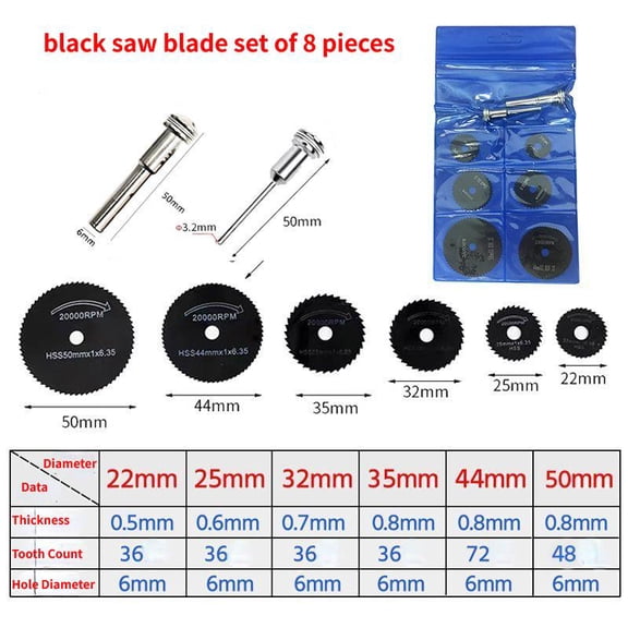 High-Speed Steel Saw Blades for Cutting Wood and Aluminum - Compatible with Angle Grinders and Circular Saws
