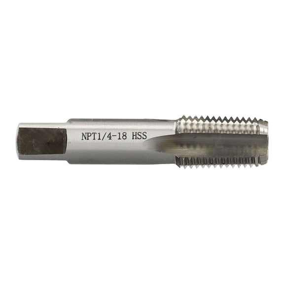 High Speed Steel Taper Pipe Tap 1/4-18 NPT Thread Cutting Tool For Internal Pipe Threading And Repair Work Silver Hand Tool