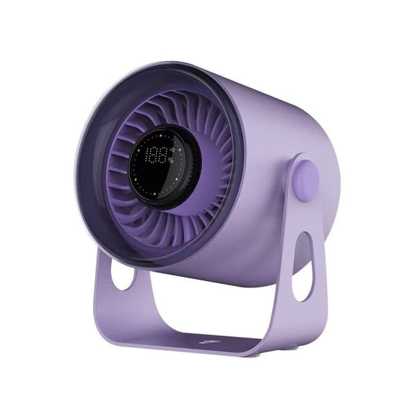 High Speed Turbo Air Circulator Fan – Desktop/Wall Mount Rechargeable Fan With Smart Digital Display & Strong Airflow For Home Office Bedroom, USB Powered Personal Quiet Cooling