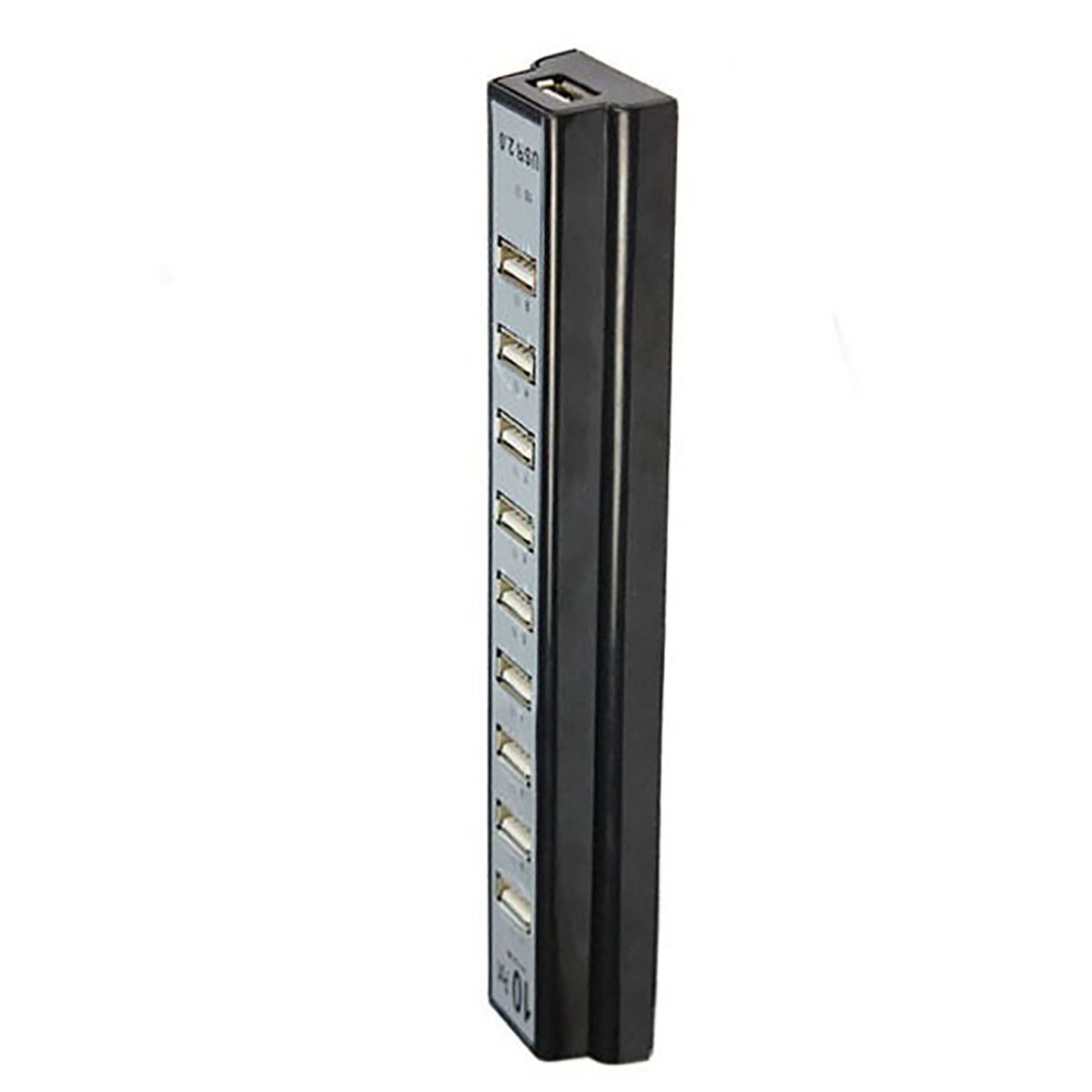 High-Speed USB 20 Hub with Power Adapter for Laptop and Desktop Computer Expansion Ports