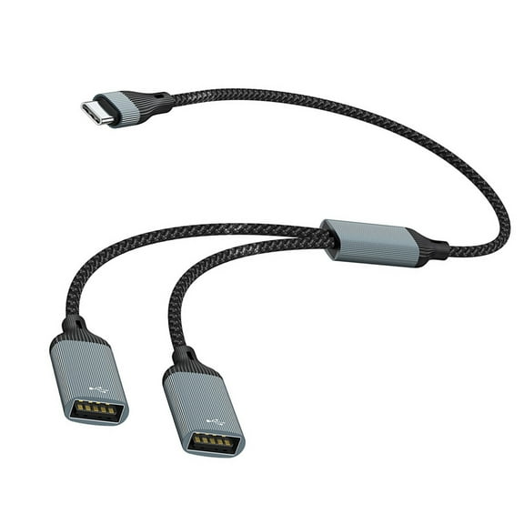 High Speed USB C To Double USB A Adapter Splitter Hubs, Fast Charging And Data Transfer Hubs Fit for Various Electronics