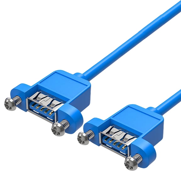 High Speed USB3.0 Data Transfer Cable with Mounting Ear, Multi Length 30cm to 150cm for Printer, Keyboards