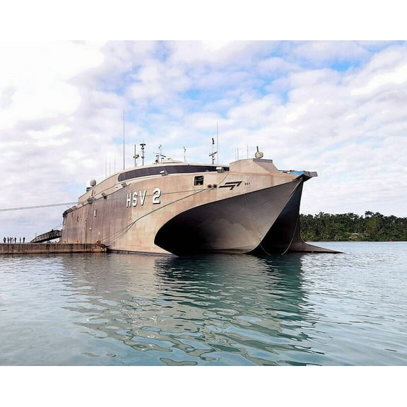 High-Speed Vessel Swift HSV 2 - Style B - 12x18 Inch Laminated Poster - Stunning Detail and Bold Colors