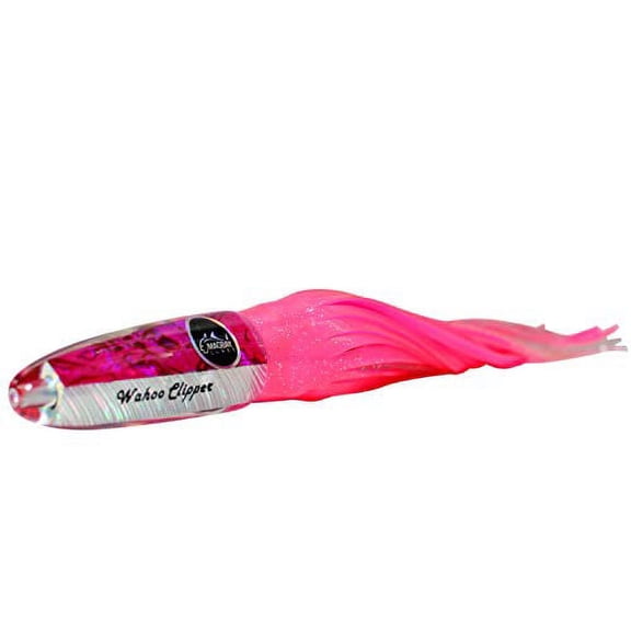 High Speed Wahoo Lures - Wahoo Clippers (Pink, Rigged with Trolling Weight)