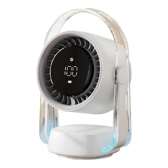 High Speeds 100 Levels Adjustable Desktop Fan with Quiet Operations and Base for Bedside Desk Portable Cooling Device