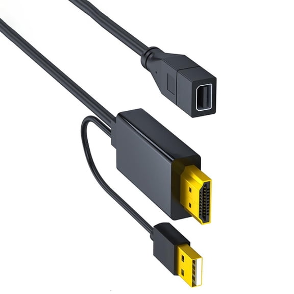 USB Power HDTV To Mini DP Adapter Cable 1M Length 4K UHD Signal Transfer Without External Power Supply