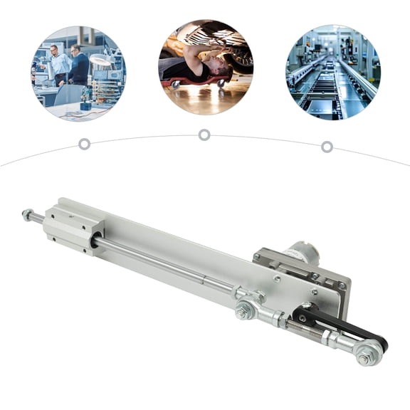 High Stability Silver Reciprocating Cycle Linear Motor Adjustable Stroke DC 24V Telescopic Linear Actuator