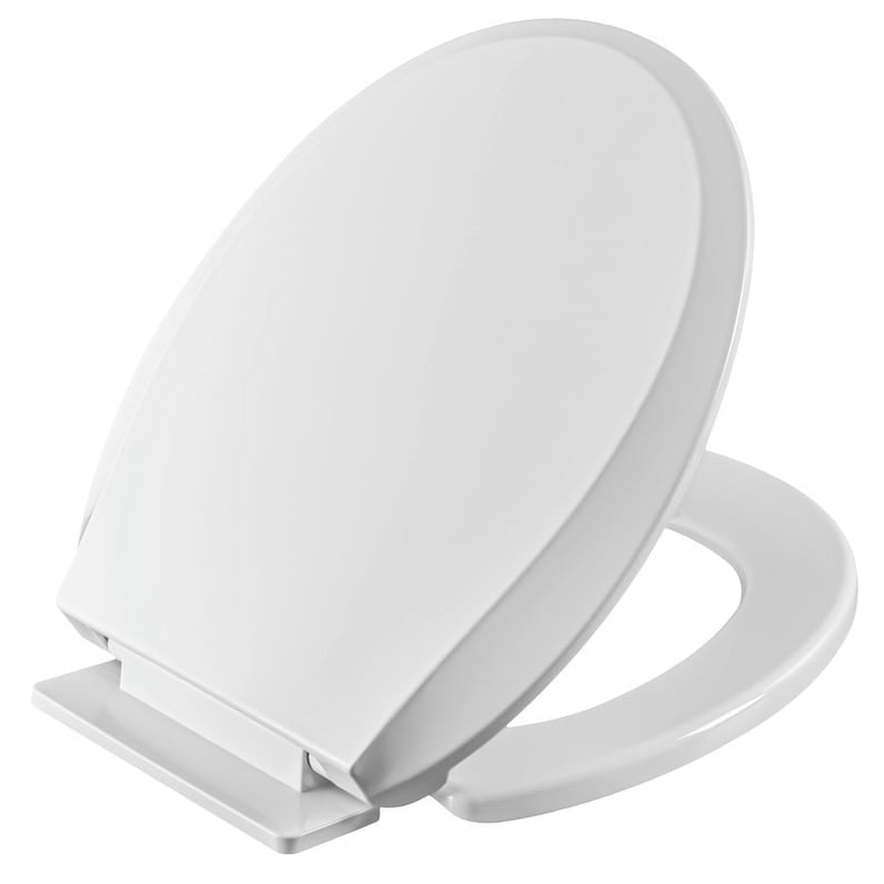 High Standard Plastic Round Front Toilet Seat Quick Install Easy Clean
