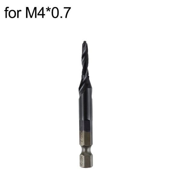 High Steel Composite Tap for Wood Drilling M3-M10 with 1/4 Inch Shank HSS CO Tapping and Drilling Tool(B)