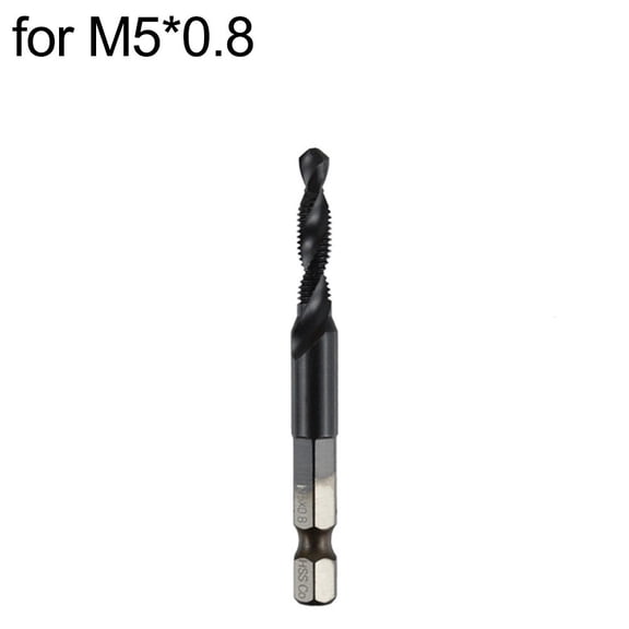 High Steel Composite Tap for Wood Drilling M3-M10 with 1/4 Inch Shank HSS CO Tapping and Drilling Tool(C)