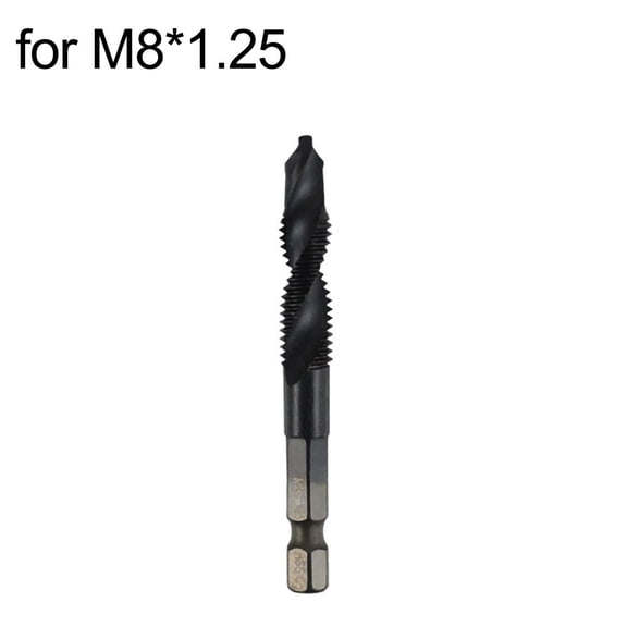High Steel Composite Tap for Wood Drilling M3-M10 with 1/4 Inch Shank HSS CO Tapping and Drilling Tool(E)