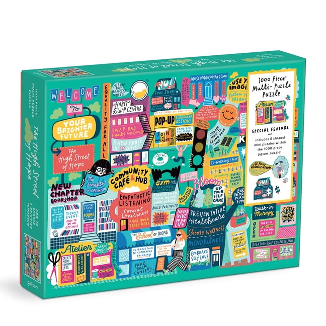 High Street of Hope 1000 Piece Colorful Multi-Puzzle Jigsaw