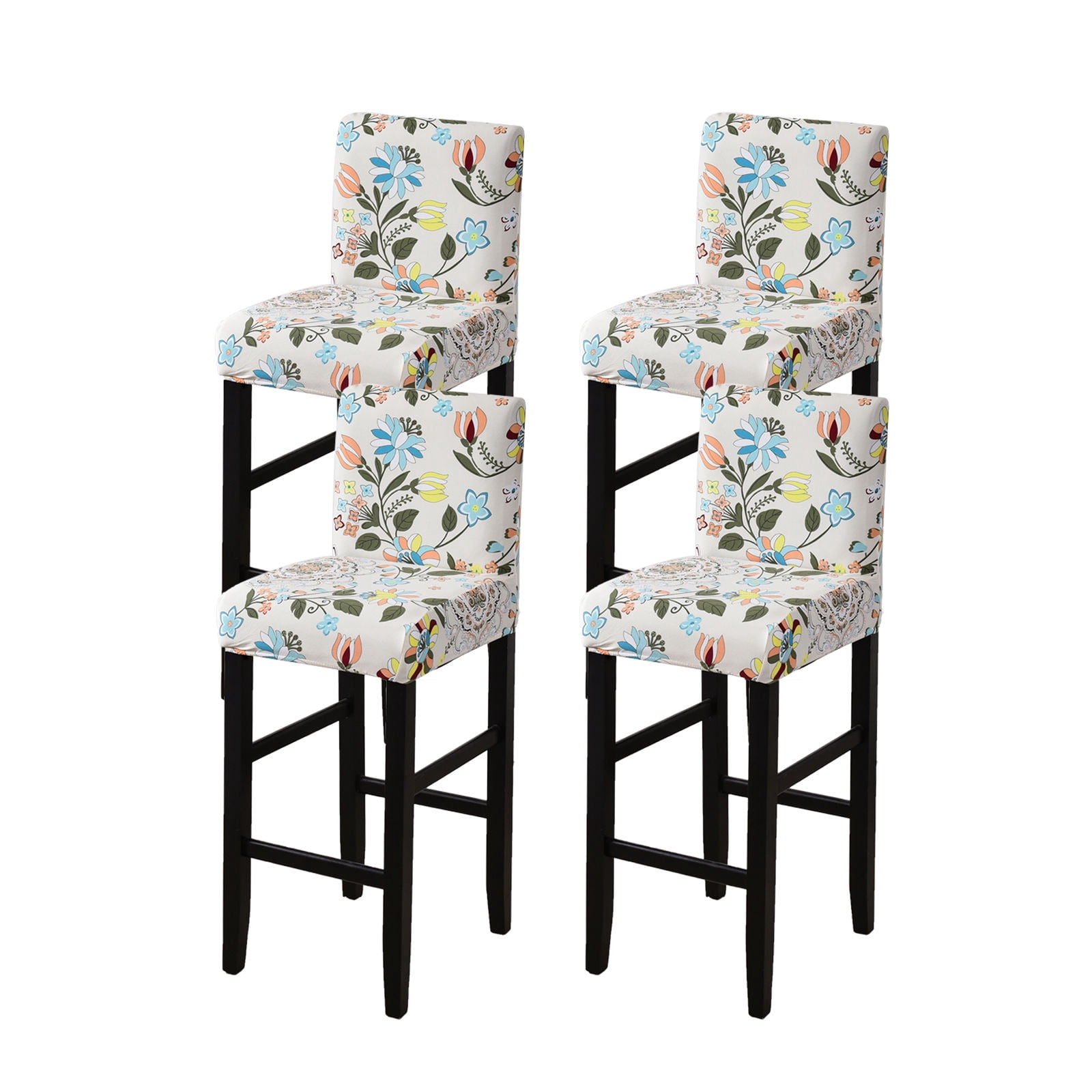 High Stool Cover Reusable Stretch Washable Pub Counter Stool Chair ...