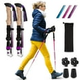thumbnail image 1 of High Stream Gear Women's Foldable Hiking Poles, 2 Sticks for Trekking and Walking (Purple, 100-120cm)), 1 of 7