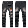 thumbnail image 1 of High Street Fashion Distressed Denim Jeans For Boys Comfortable Stretch Casual Long Trousers Kids Spring Autumn Wear Tween Kids Summer Soft Comfy Trousers Y2K Streetwear Cute Teen Basic Pants, 1 of 8