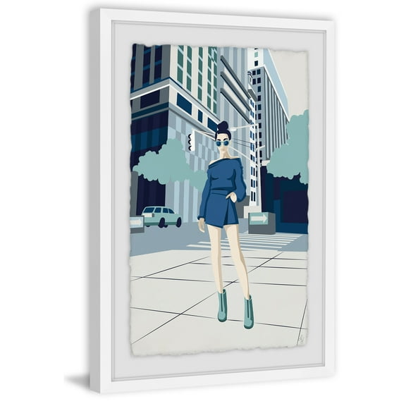 High Street Fashion Framed Painting Print