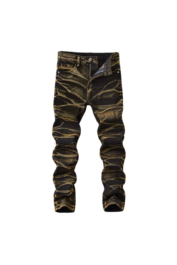 High Street Korean Style Boys Jeans Comfortable Elastic Waist Durable Denim Trousers for Kids Casual Solid Color Pants