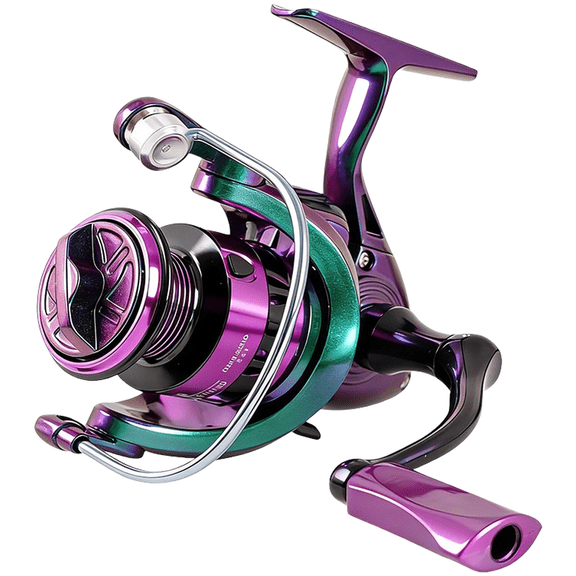 High Strength All Metal Reel with 5.2:1 Gear Ratio and Smooth Drag System Optimized for Saltwater and Freshwater Long Cast Fishing (KM-3000)