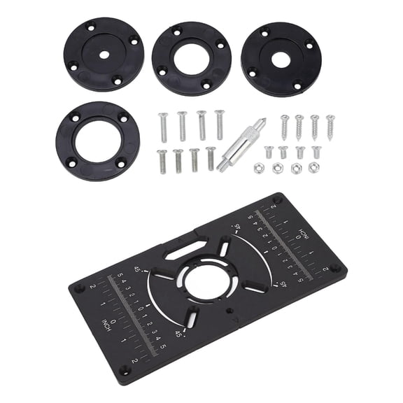 High Strength Aluminum Router Table Insert Plate Smoothly Finish For Versatile Trimming Machine Use Trim Edges Corners
