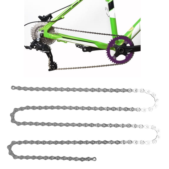High,Strength Bike Chain, Reinforced Shaft, Smooth Shifting Durable Silver Finish, 6/7/8 Speed