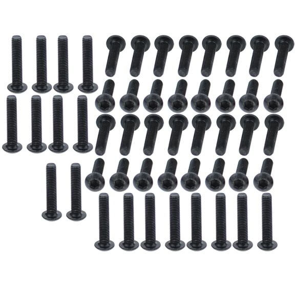 High-Strength Black 10.9 Grade Carbon Steel Round Head Hex Socket Screws M5X18(50pcs)