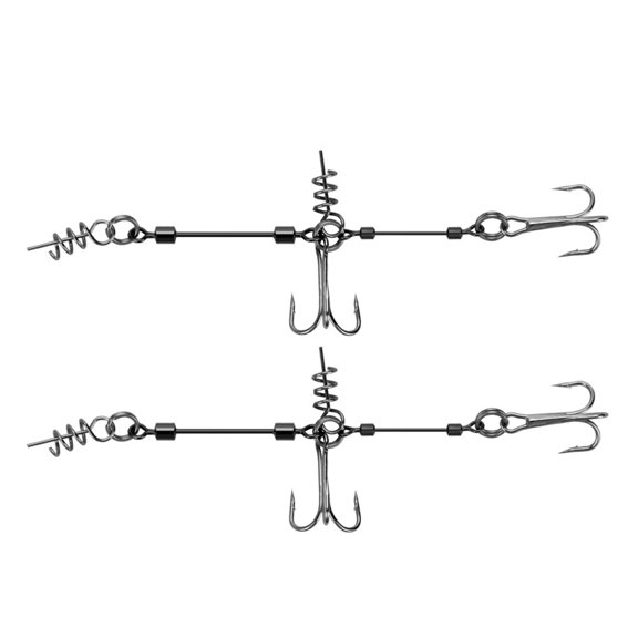 High Strength Carp Fishing Rigs High Performances Treble Hook Rigs for Professional Anglers in Freshwater Lakes