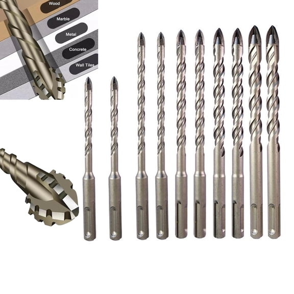 High-Strength Eccentric Twist Drill Bits Four-Edge Sawtooth Twist Bit Set Hardness Bevel Tip Serrated, for Construction, Installation, and Projects Tools for Diyers, Accurate Positioning Versatile
