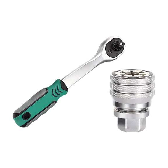 High Strength Ergonomic Heavy Duty Adjustable Socket Spanner Set 10-19mm 72 Tooth Ratcheting Antislip Drive Interfaces