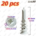thumbnail image 1 of High-Strength Hardened Nylon Self-Drilling Expansion Anchors—Drill-Free, Three-In-One Tip Design for Door Frames, Shelves, Picture Frames, And Home Hardware, Fasteners, Bolts,Home Repair Tool Kits, 1 of 11
