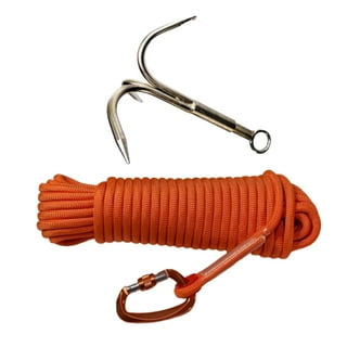 Loreso Magnet Fishing Rope + Double Carabiner - Heavy Duty 1200lb 65ft