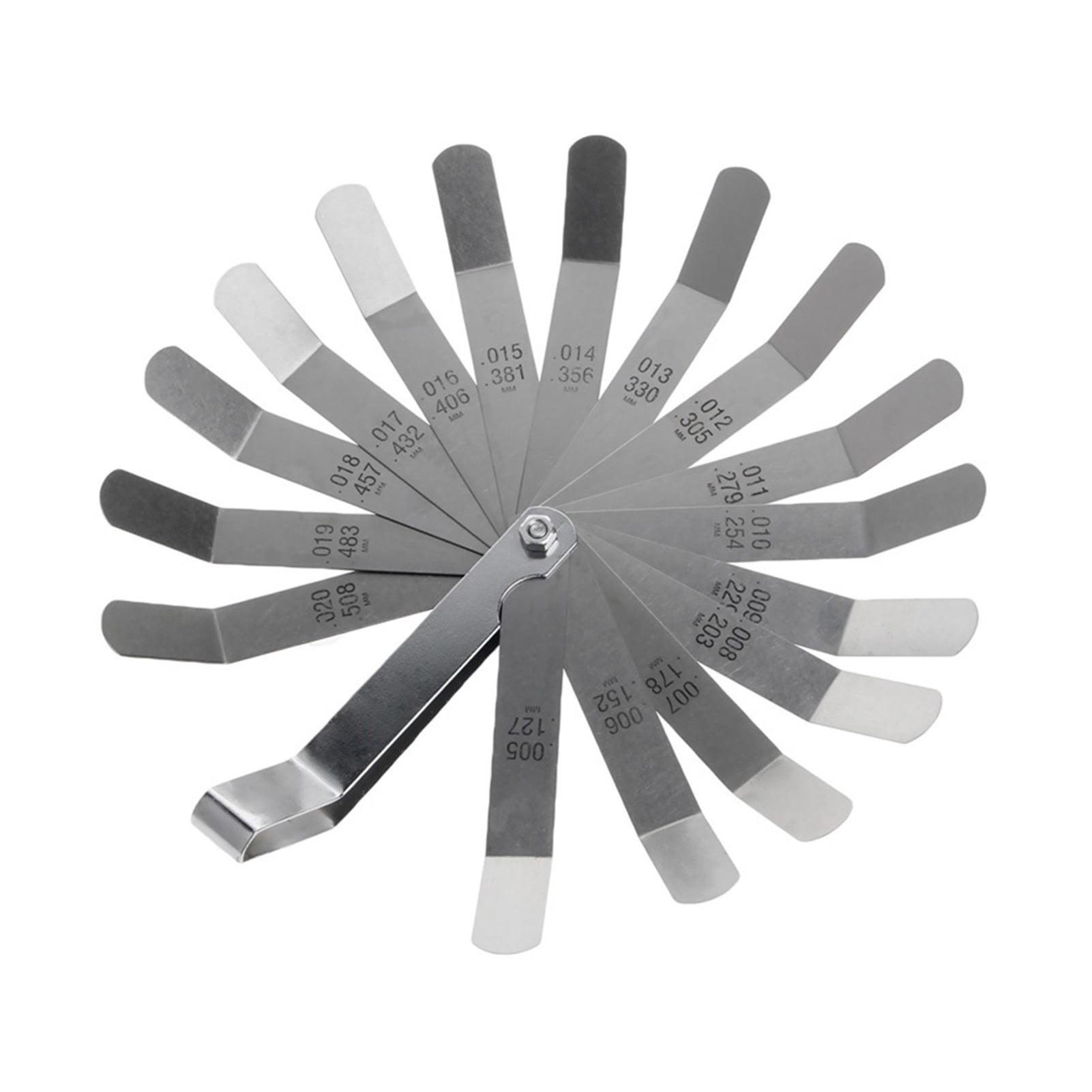 High Strength Metric 0.020 - 0.019mm Valve Offset Feeler Gauge 16 Blade Dropshipping