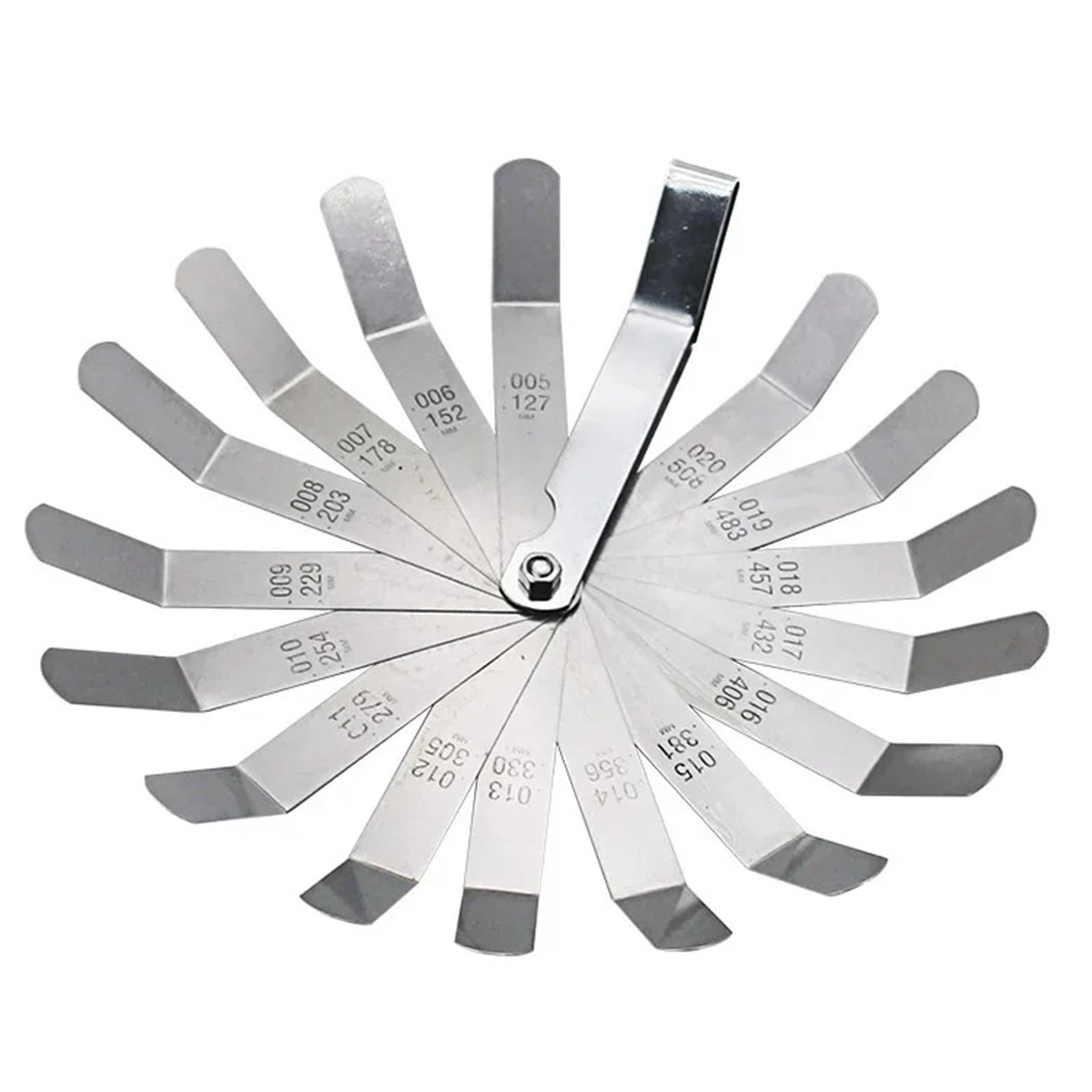 High Strength Metric 0.127-0.508mm Valve Offset Feeler Gauge 16 Blade ,Easy Identification