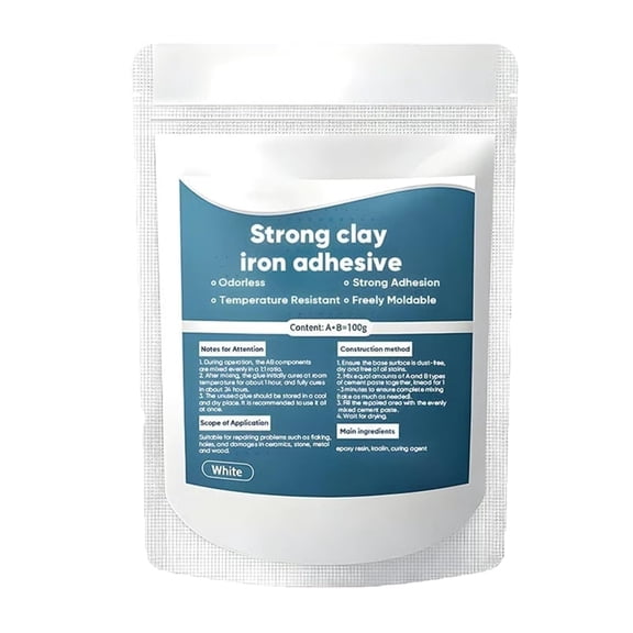 High-Strength Multi-Purpose Repair Clay, High-Strength Multi-Purpose Repair Putty, Strong Clay Iron Adhesive, All Purpose Pool ay for Bonding Plastic Metal Ceramic Wood Tile Glass